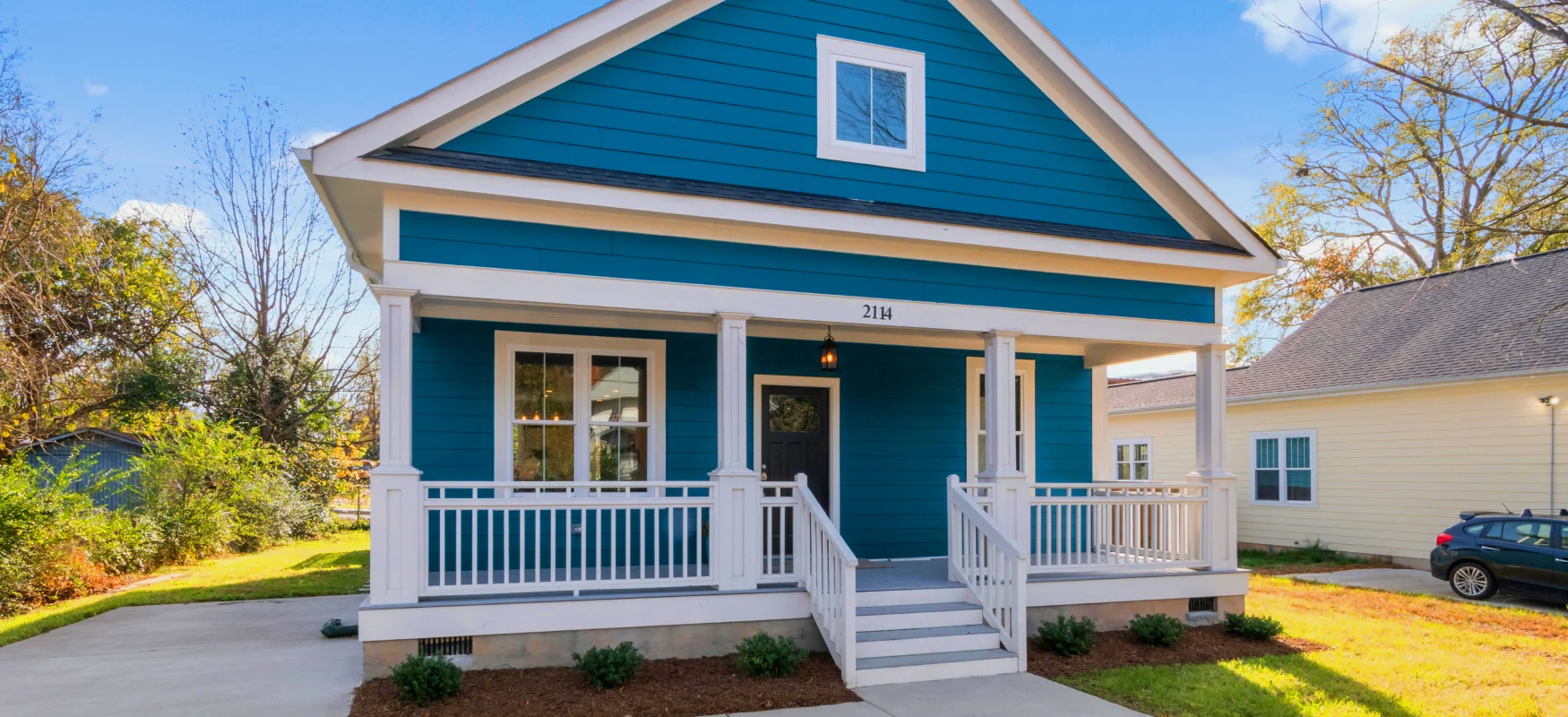 Blue Sided House Photo